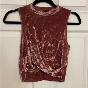 Crushed Velvet Topshop Crop Top